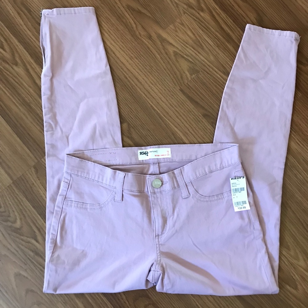 👑 NEW RSQ TILLYS ANKLE ZIP JEANS SIZE 7